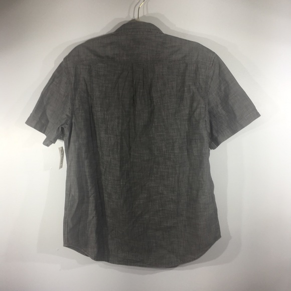 NWT Old Navy Short Sleeve Button Up Short Grey - Picture 8 of 8
